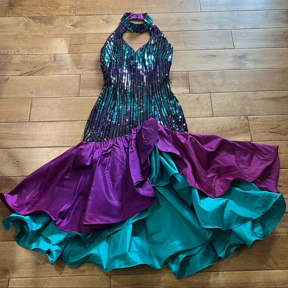 Vintage Dresses & Skirts - FABULOUS 80’s Vintage Prom Party Dress Alyce Sequins